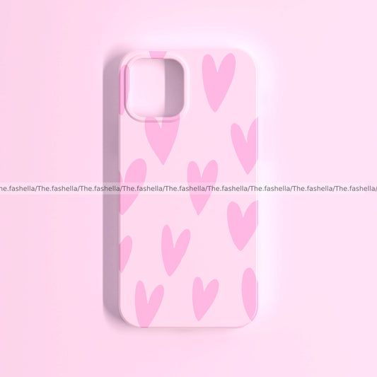 Pretty pink heart cute case