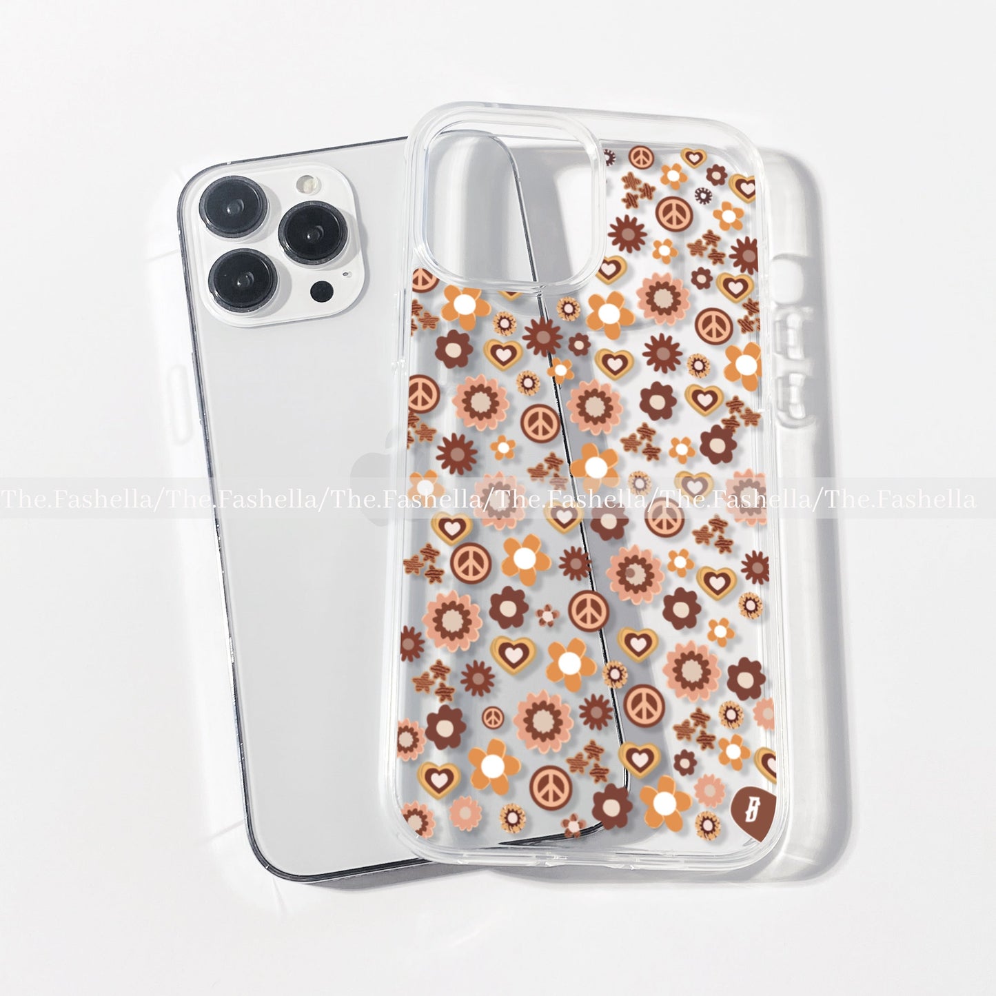 Cute mini brown flowers case