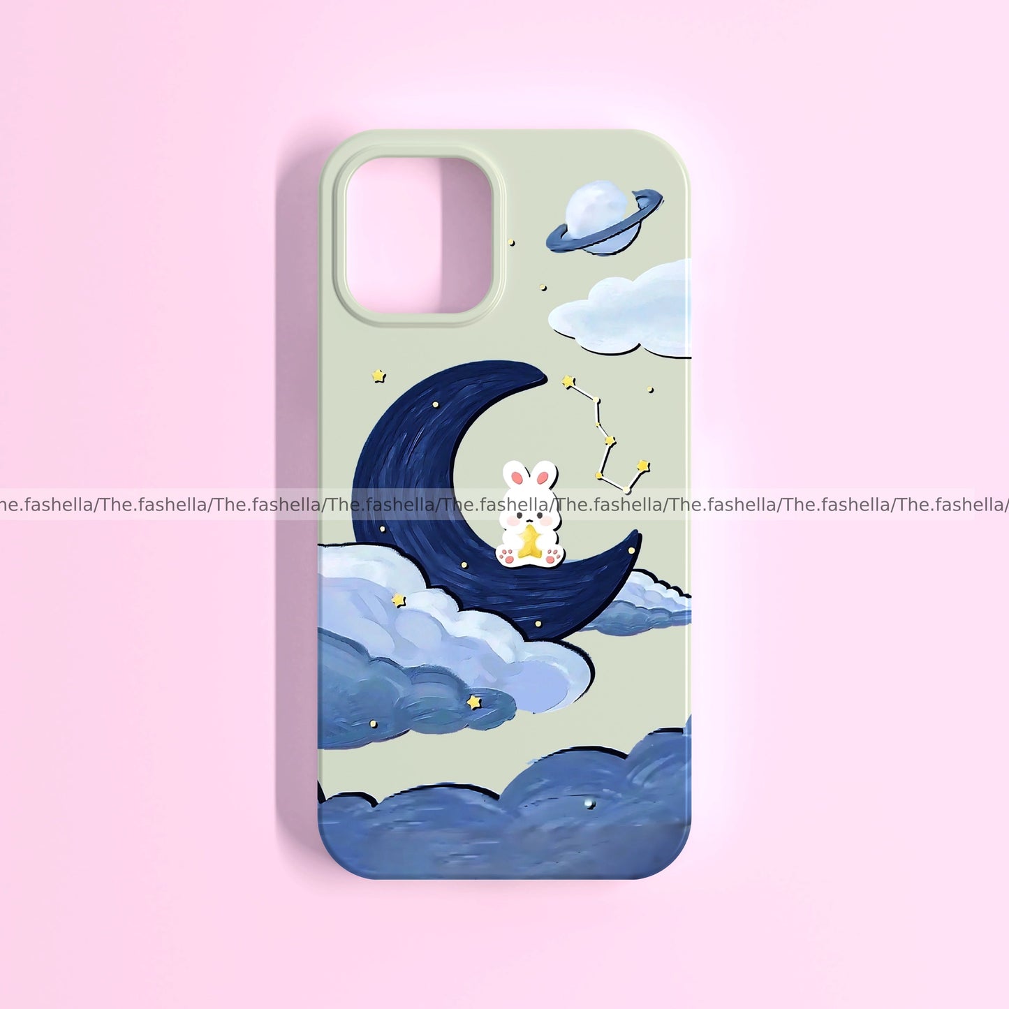 Cute bunny blue moon case