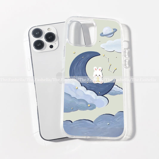 Pretty moon bunny case