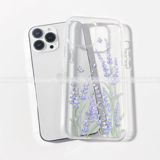 Lavender aesthetic floral case