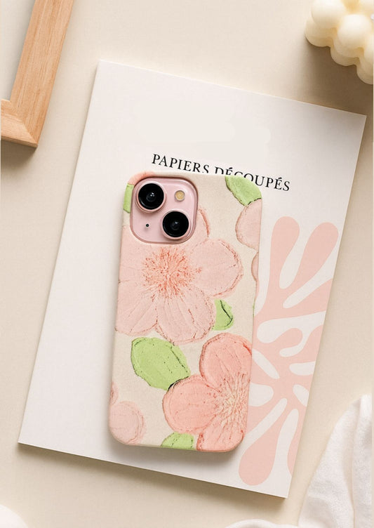 Aesthetic floral art phone case