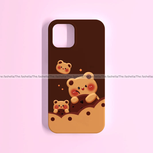 Brown aesthetic teddy case