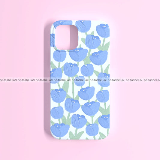 Aesthetic blue tulip case